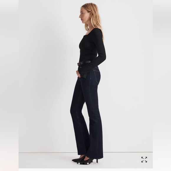 Women’s Madewell Dark Blue Skinny Flare Jeans Size 25 - Picture 3 of 4